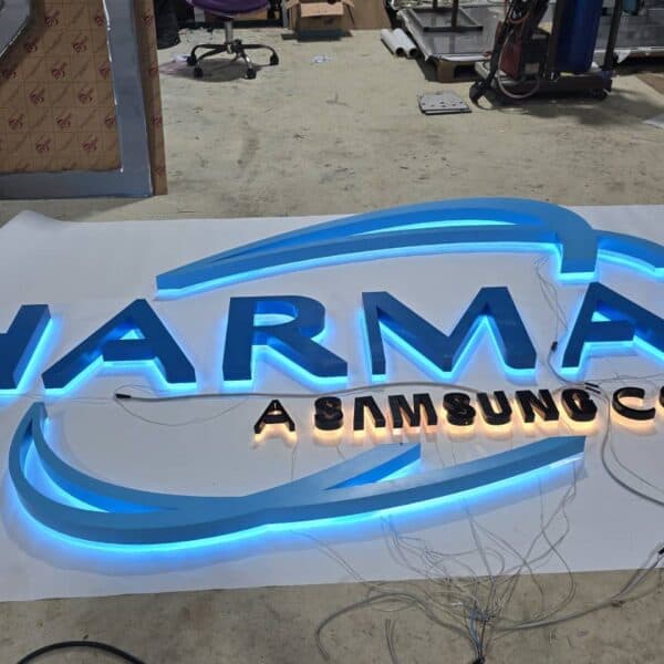 ผลงานออกแบบป้าย HARMAN บริษัทเทคโนโลยีในเครือซัมซุง