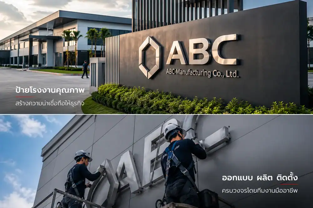 รับทำป้ายโรงงาน ช่วยสร้างภาพลักษณ์องค์กรอย่างไร?