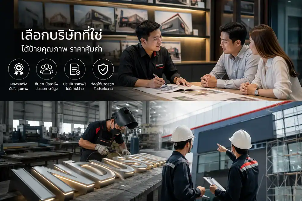 วิธีเลือกบริษัทรับทำป้ายโรงงานที่ได้มาตรฐาน พร้อมประเมินราคาฟรี